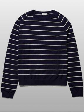 NWT KULE The Lennon Sweater Navy Stripe